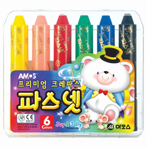 Amos Premium Non-toxic Silky Crayon Pasnet 24 Colors