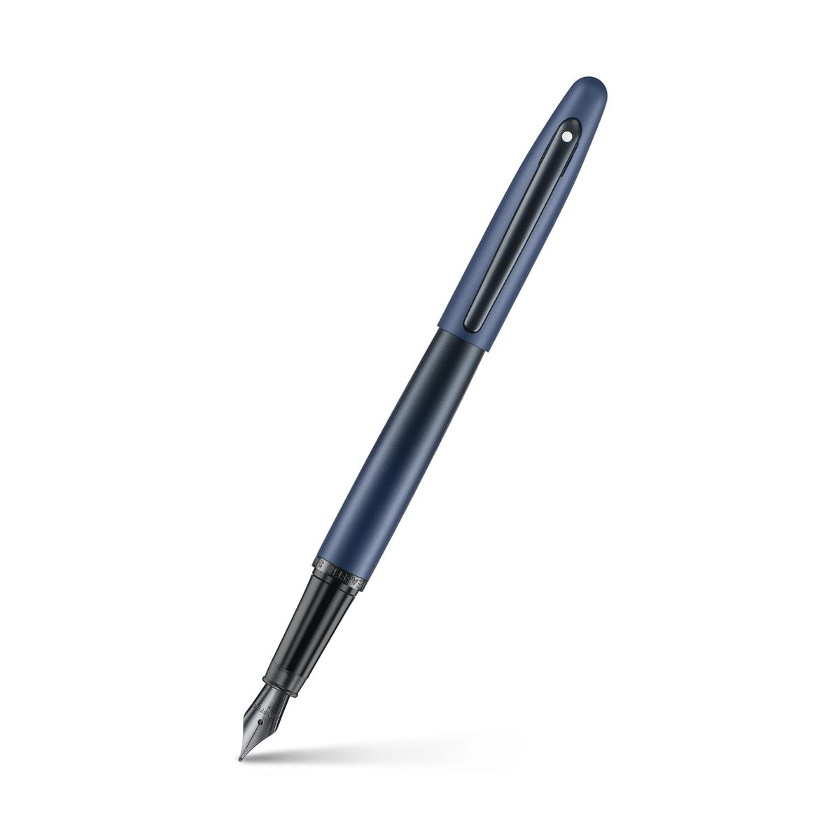 Sheaffer VFM Fountain Pen | E9429 Matt Blue with Black Trims with PVD | Fine Nib with Converter | Premium Fountain Pen