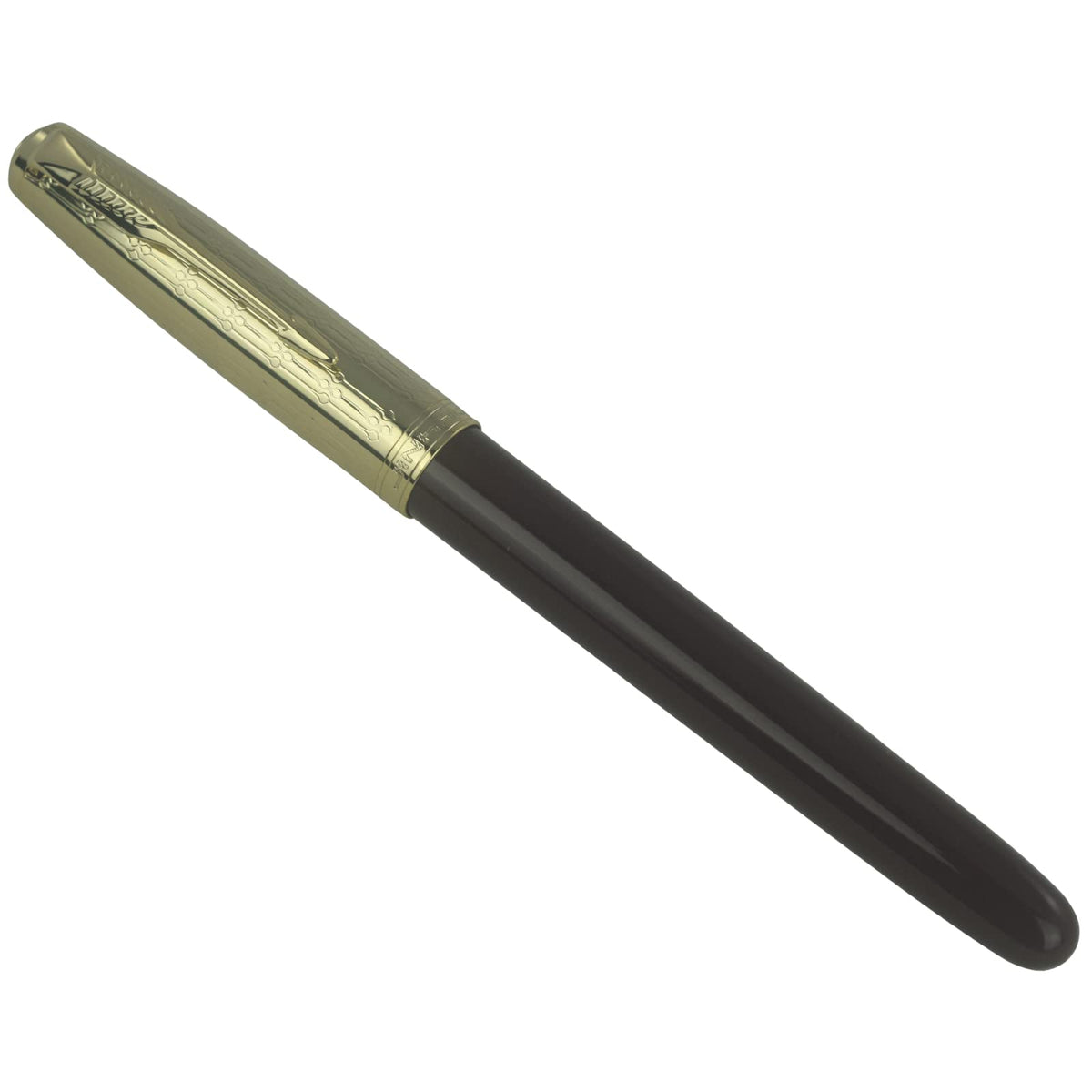 Jinhao HongYun 75 Fountain Pen, Chiseled Silver, Fine Nib With Ink Converter, Dark grew Trim, Gift Box