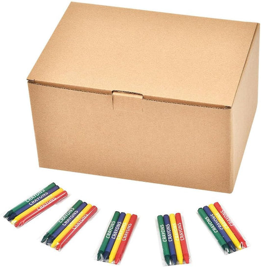 Madisi Crayons Bulk Pack, Regular Size, 4 Colors, 250 Packs, 1000 Count