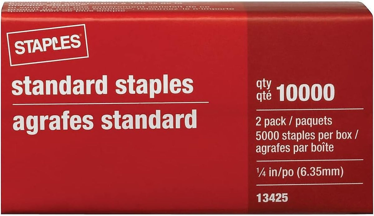 Staples 648695 Standard Staples 5 000/Box X 2 Pk 10 000 Count (13425-Us)