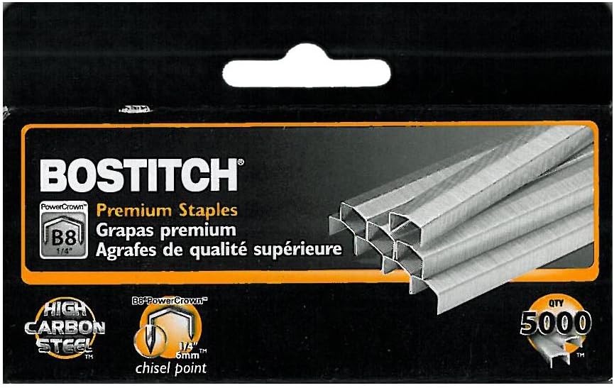 Value Pack of 6 Boxes Stanley Bostitch B8 PowerCrown Premium 1/4" Staples (STCRP21151/4)