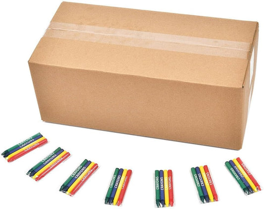 Madisi Crayons Bulk Pack, Regular Size, 4 Colors, 400 Packs, 1600 Count