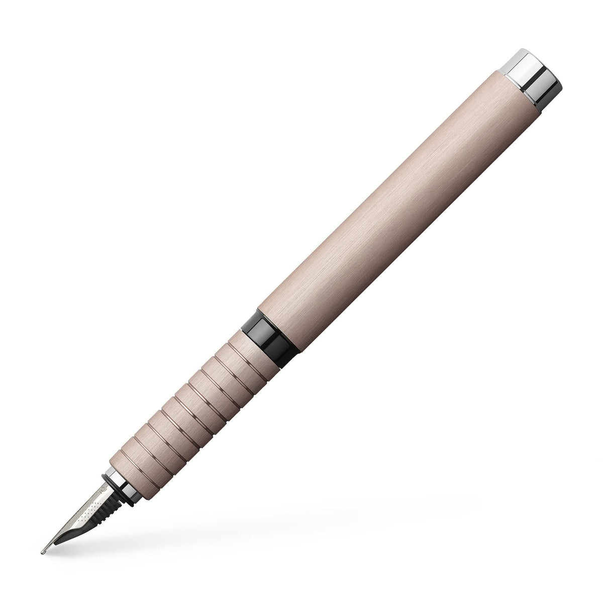Faber-Castell Essentio Aluminum Blue Fountain Pen - Medium Nib with Black Ink - Fine Writing Instruments