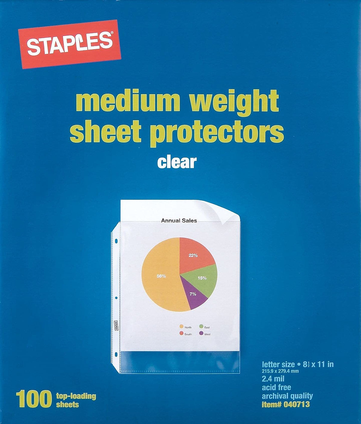 Staples Sheet Protectors, 8.5x11 Inch, Top-Loading, Clear, 200-Pack