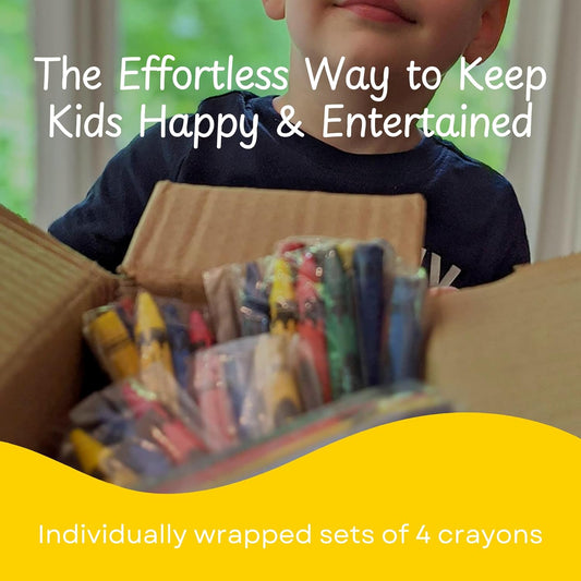 CrayonKing 1000 Bulk Crayons, 250 Individually Wrapped 4-Packs