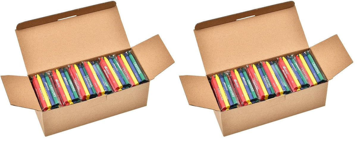 Madisi Crayons Bulk Pack, Regular Size, 4 Colors, 60 Packs, 240 Count
