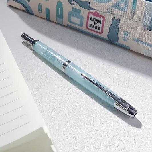 Lovely Ice Blue! JINHAO 20 Resin Press Fountain Pen F Nib Writing Ink Pen with Converter School Office Stationery Gift