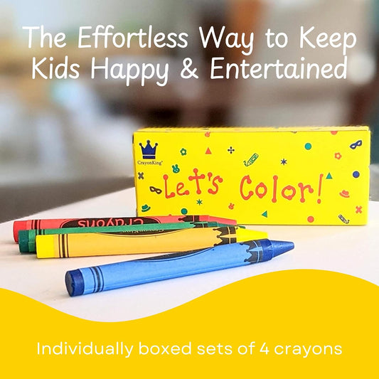 CrayonKing 600 Bulk Crayons, 150 Boxed Crayon Packs of 4