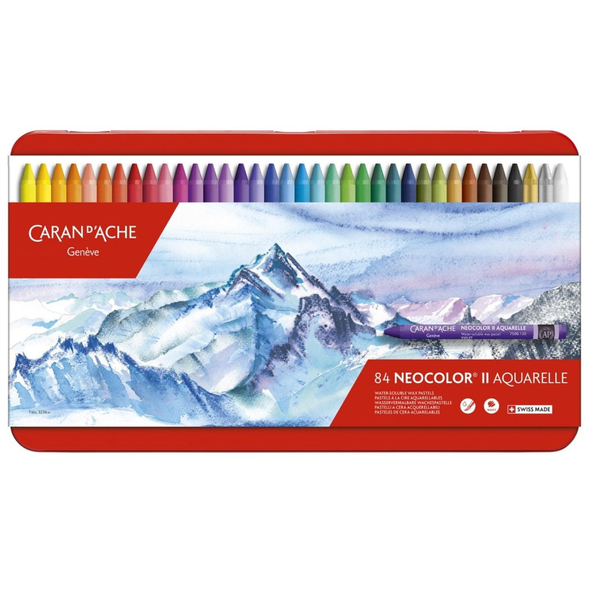 Caran d'Ache Classic Neocolor II Aquarelle, 15 Colors