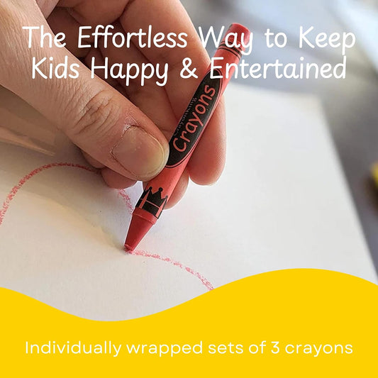 CrayonKing 720 Bulk Crayons, 240 Cello 3-Packs, Party Favors