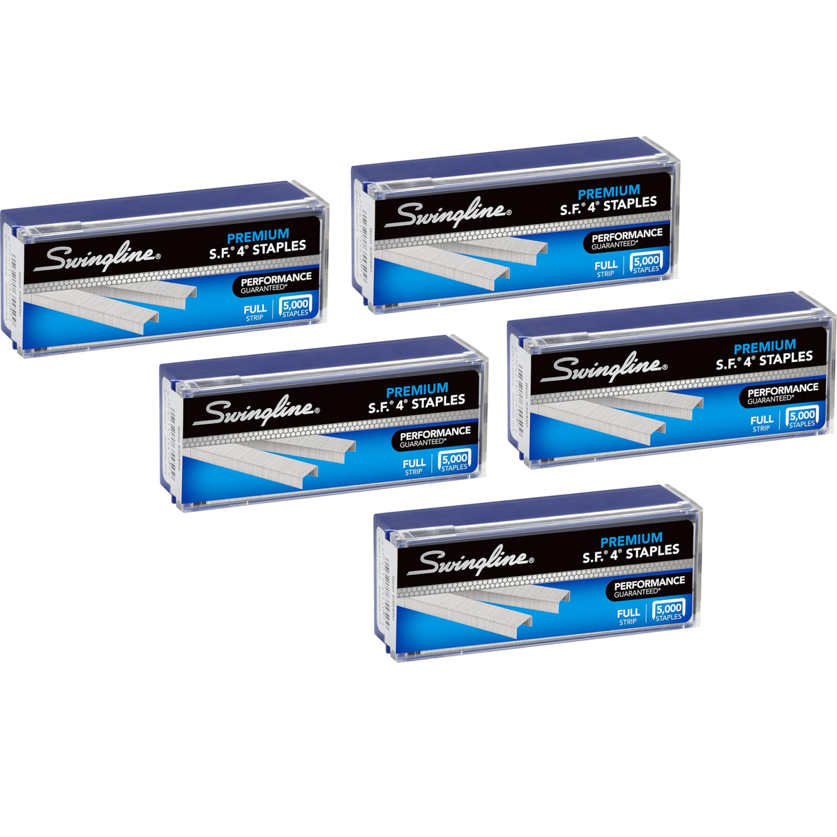 Swingline Staples, 2 Pack, S.F. 4, Premium for Desktop Staplers, 1/4" Length, 210/Strip, 5000/Box (35450)
