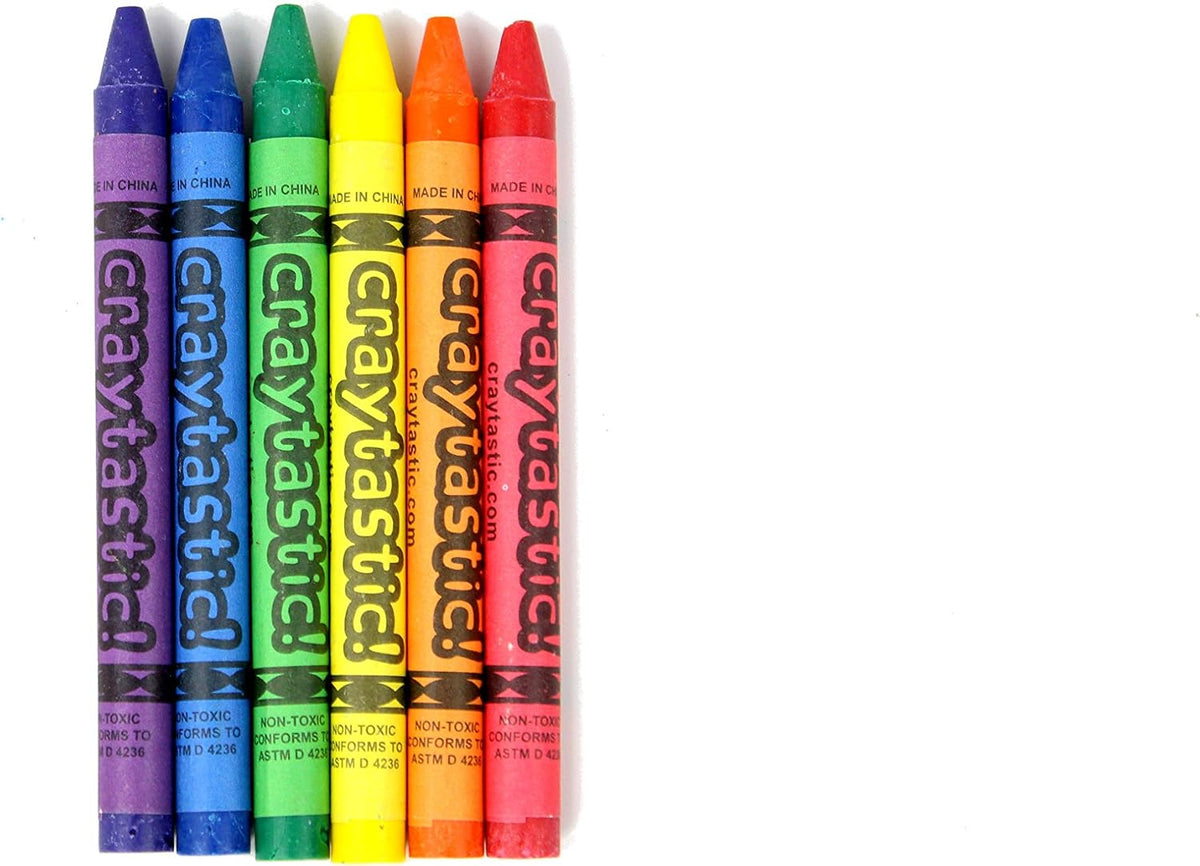 Craytastic! (264) Premium Bulk Crayons (6 Colors) for Schools, Classrooms, Restaurants, Offices, Crafts and More - Safety Tested Compliant with ASTM D-4236