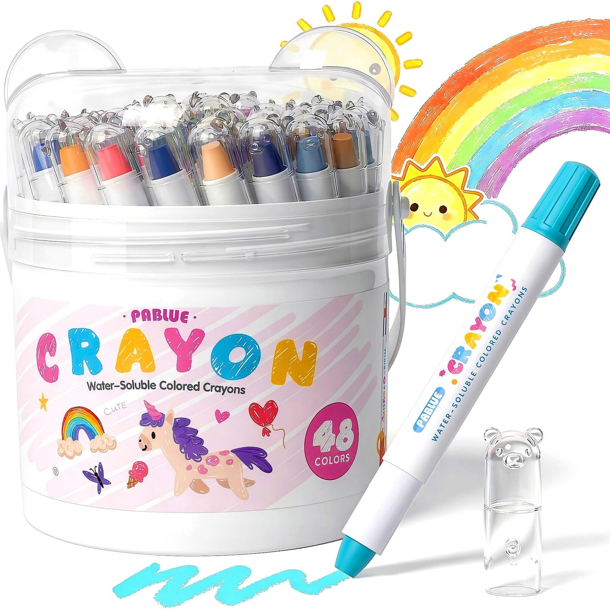 36 Colors Silky Twistable Crayons, Gel Washable Crayons for Beginner
