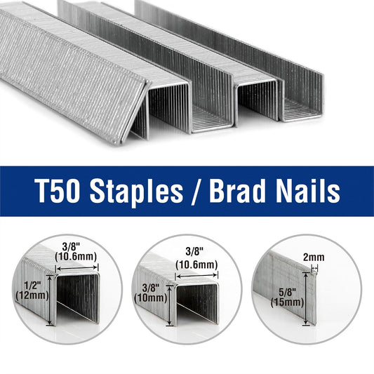 WORKPRO 7500Count Heavy Duty 1/2 3/8-In T50 Staples & 5/8-In 18G Brad Nails