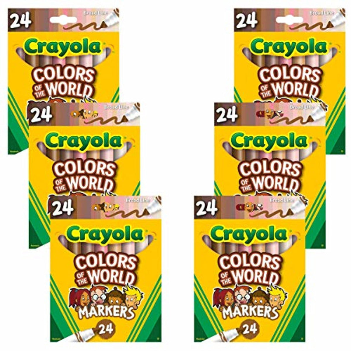 Crayola Colors of The World 6pk, Skin Color Bulk Crayon Set for Classroom