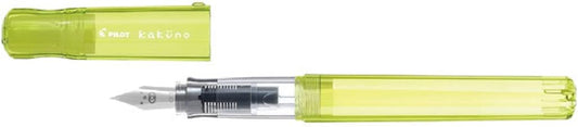 Pilot Fountain Pen Kakuno Family Series Kakuno Baby Clear Yellow Fine Point FKA-1SR-KBAY-F With Kanji LOVE Sticker, 5.15 x 0.59 x 0.78 in