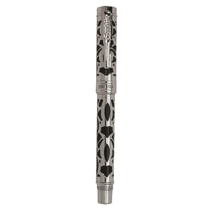 Conklin Endura Deco Crest Fountain Pen in Blue, Stub Nib, Premium Writing Instrument