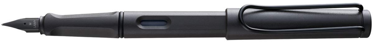 Lamy Safari Fountain Pen (19M) White & 5 Black Ink Cartridges