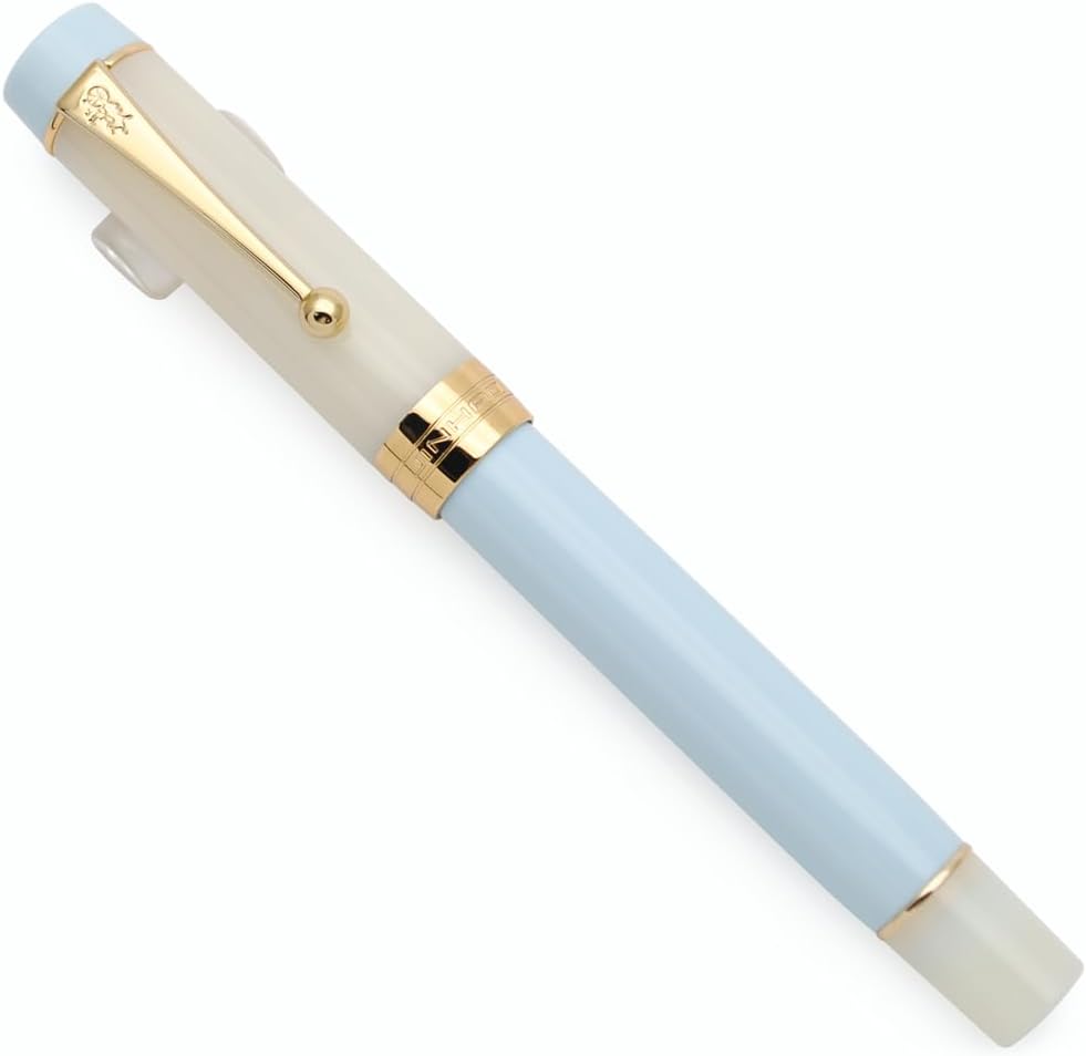 JINHAO 100 Fountain Pen with Ink Converter (Medium Nib 0.7mm, Light Blue)