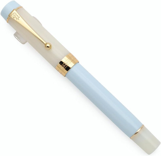 JINHAO 100 Fountain Pen with Ink Converter (Medium Nib 0.7mm, Light Blue)