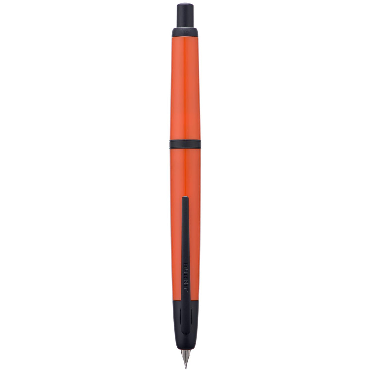 Jinhao 20 Press Fountain Pen, Snow White Retractable Medium Nib with Ink Converter Set (Silver Clip)