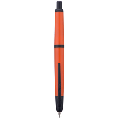 Jinhao 20 Press Fountain Pen, Snow White Retractable Medium Nib with Ink Converter Set (Silver Clip)