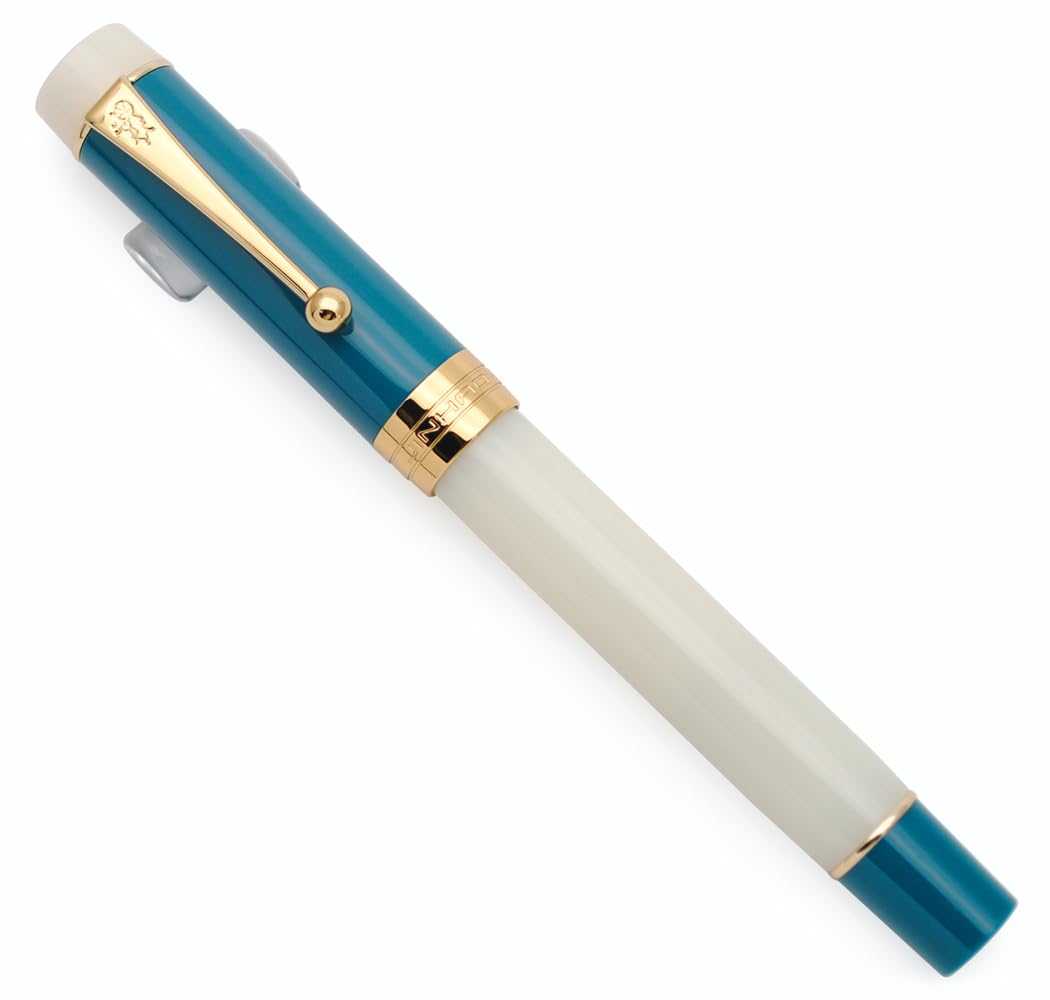 JINHAO 100 Fountain Pen with Ink Converter (Medium Nib 0.7mm, Light Blue)