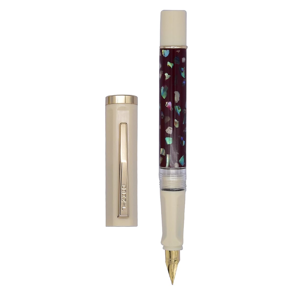Jinhao 58 Fountain Pen, Iridium Extra Fine Nib with Shell Carving Classic Design Smooth Writing Fountain Pen with Ink Converter - Black