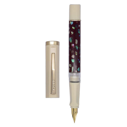 Jinhao 58 Fountain Pen, Iridium Extra Fine Nib with Shell Carving Classic Design Smooth Writing Fountain Pen with Ink Converter - Black