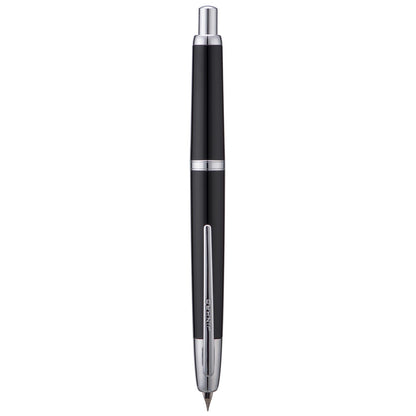 Jinhao 20 Press Fountain Pen, Snow White Retractable Medium Nib with Ink Converter Set (Silver Clip)