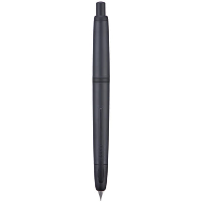 Jinhao 20 Press Fountain Pen, Snow White Retractable Medium Nib with Ink Converter Set (Silver Clip)