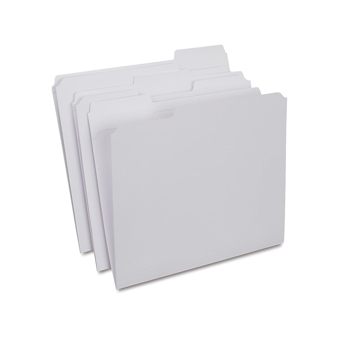 Staples Reinforced Colored File Folders, Letter, 3-Tab, Red, 100/Bx