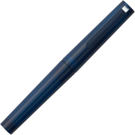 Sailor TUZU ADJUST Fountain Pen, Medium Nib (M), Rotating Nib Feature and Natural Fit Grip, Includes 2 Ink Cartridges (Black) and Converter, Limited Edition Clear Navy, 12-0541-442