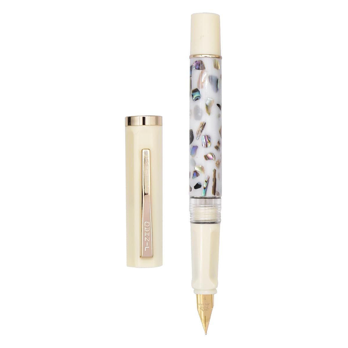 Jinhao 58 Fountain Pen, Iridium Extra Fine Nib with Shell Carving Classic Design Smooth Writing Fountain Pen with Ink Converter - Black