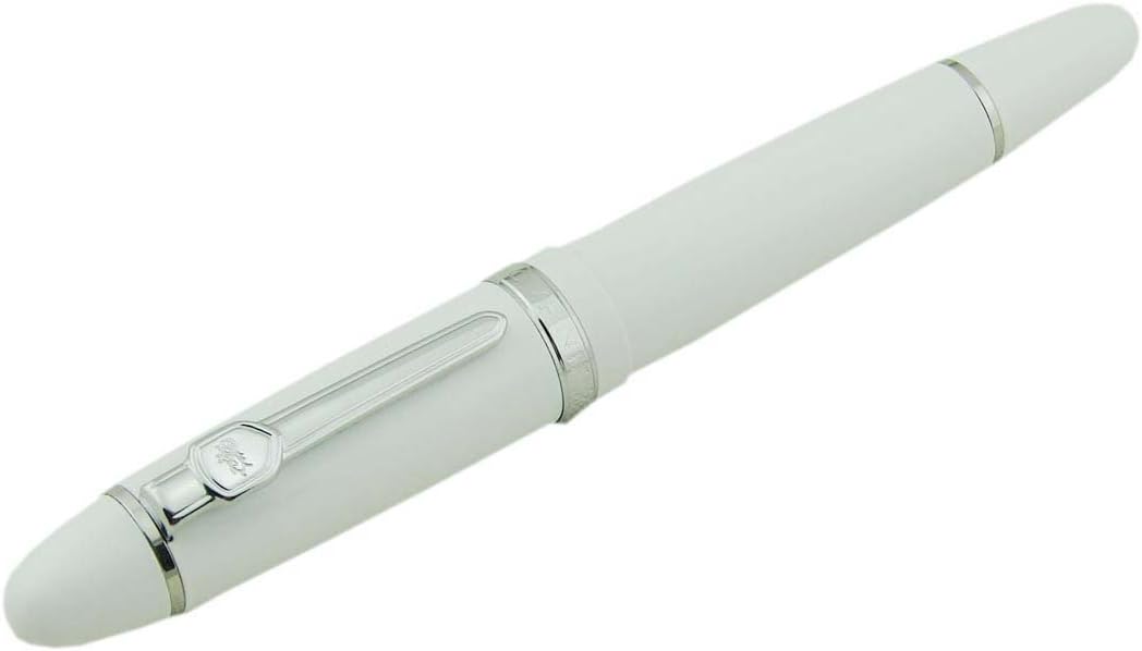 Lanxivi Jinhao 159 Fountain Pen Snow White Color Silver Trim with Removeable Converter
