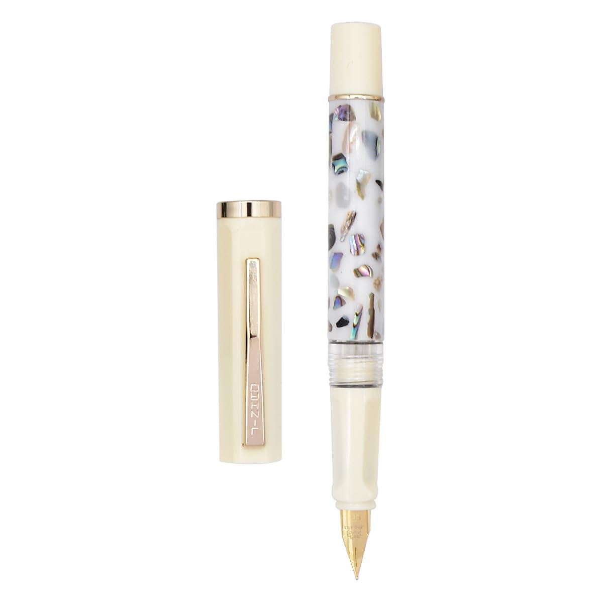 Jinhao 58 Fountain Pen, Iridium Extra Fine Nib with Shell Carving Classic Design Smooth Writing Fountain Pen with Ink Converter - Black