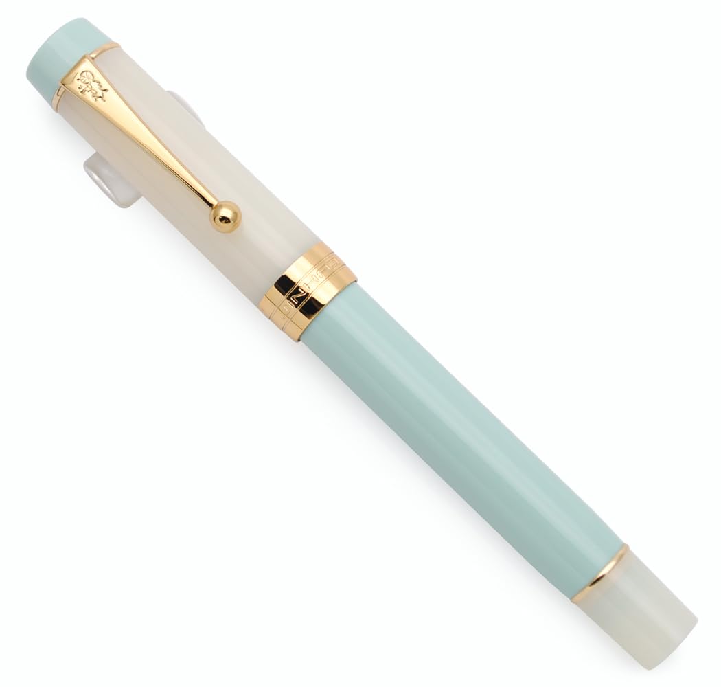JINHAO 100 Fountain Pen with Ink Converter (Medium Nib 0.7mm, Light Blue)