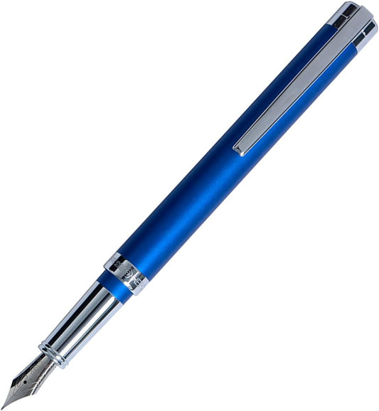 HERO 8203 Metal Blue Fountain Pen for Women & Girls, 0.5mm Fine Iridium Nib, Comes with Converter, Compatible with 3.4mm Ink Cartridges(Cartridges Not Included)