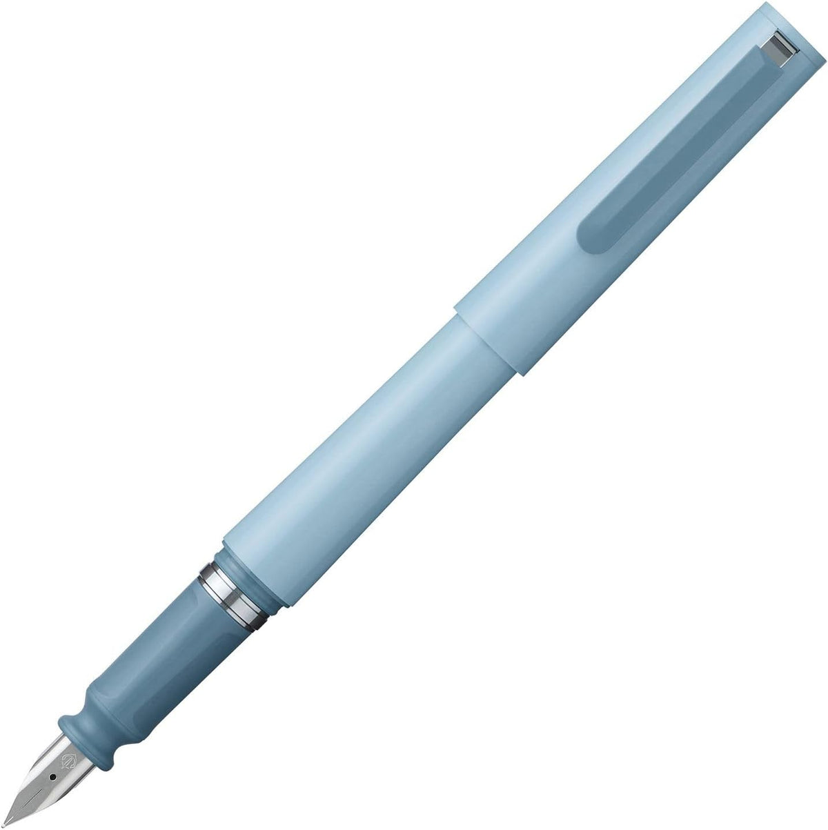 Sailor Fountain Pen TUZU ADJUST, Rotating Nib Feature and Natural Fit Grip, Includes 2 Ink Cartridges and Converter, Beginner, Everyday Use, Light Blue, Medium Point, 12-0541-441