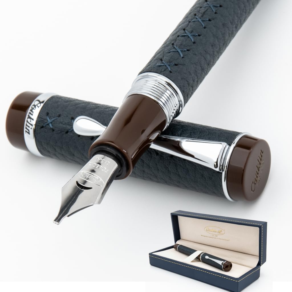 Conklin Duragraph Special Edition Fountain Pen Voyager - Broad Nib, Unique Writing Instrument with Birchwood Barrel