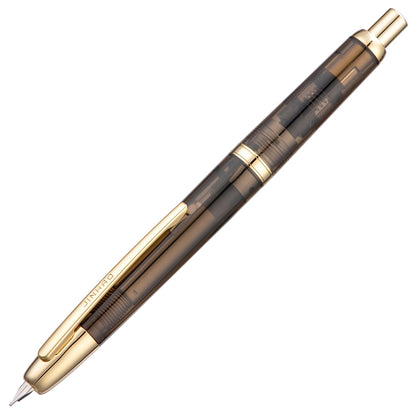 Jinhao 20 Press Fountain Pen, Snow White Retractable Medium Nib with Ink Converter Set (Silver Clip)