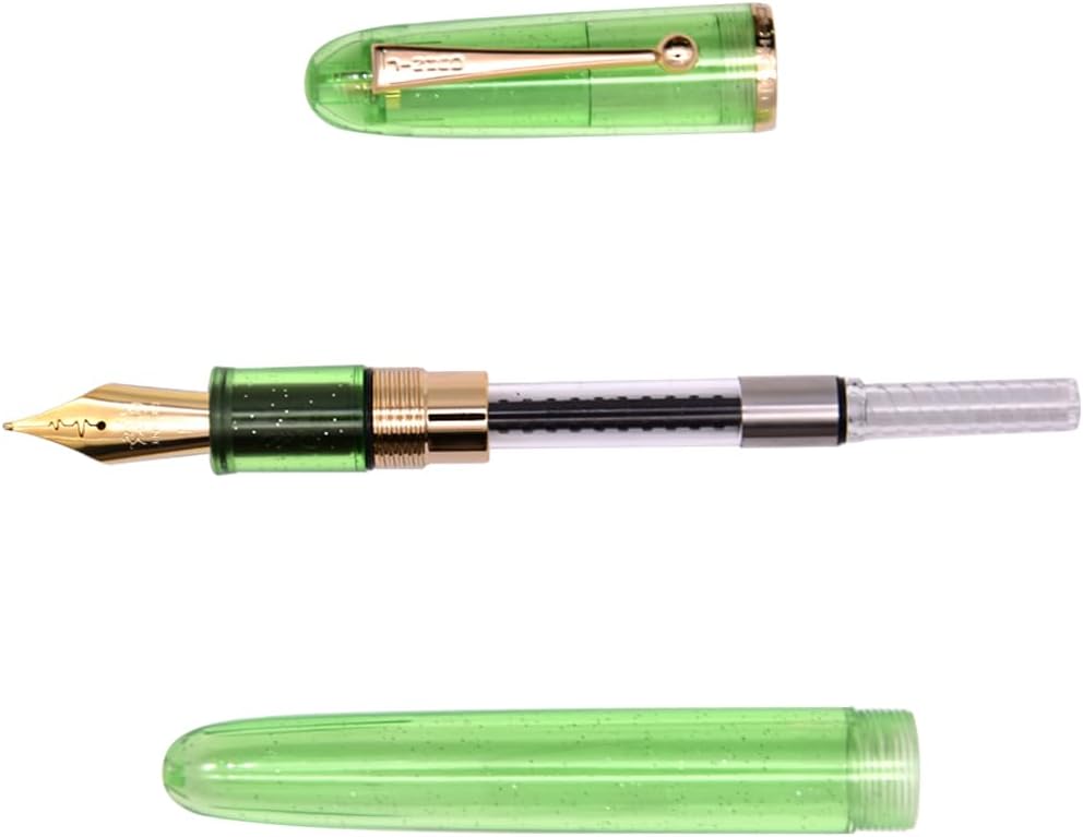 Jinhao 9013 Fountain Pen Heartbeat Point,Medium Nib 0.7mm Office Writing Ink Pen with Converter(White)