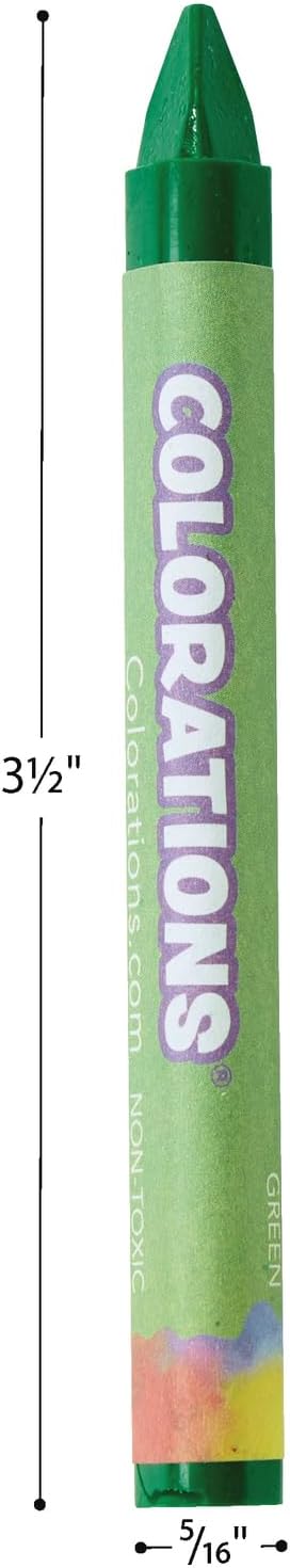 Colorations Regular Size Triangular Crayon Classroom Pack, 16 Colors