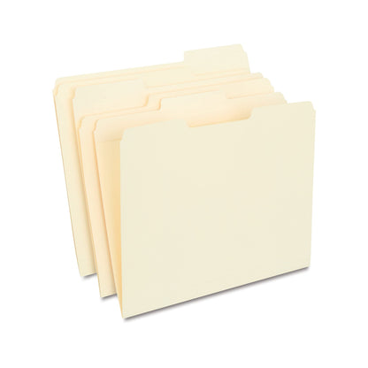 Staples Reinforced Colored File Folders, Letter, 3-Tab, Red, 100/Bx