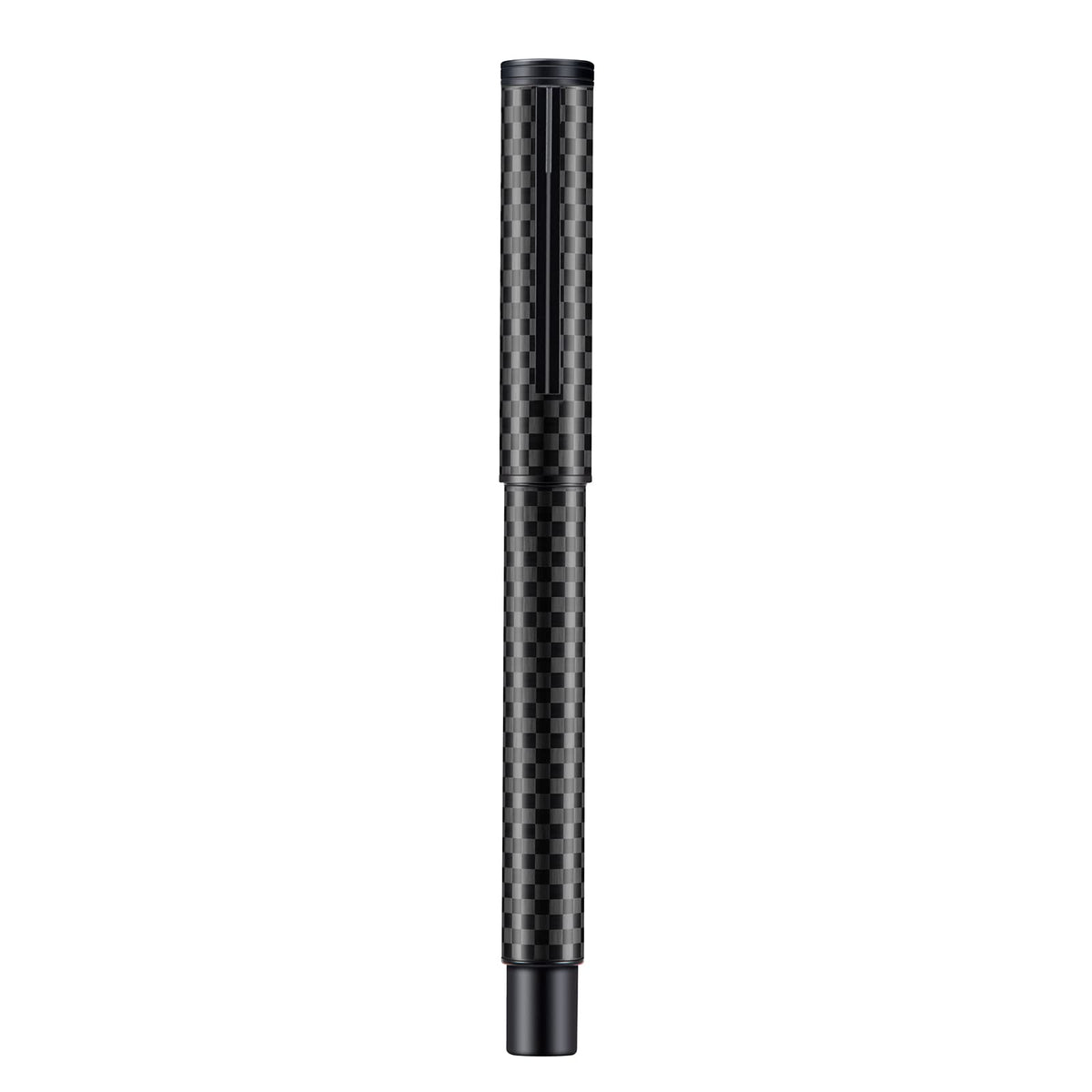 HONG DIAN Forest Pro Silver Stainless Steel Fountain Pen, Extra Fine Nib Classic Design Smooth Writing Pen with Converter and Metal Pen Case Set