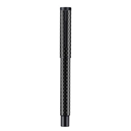 HONG DIAN Forest Pro Silver Stainless Steel Fountain Pen, Extra Fine Nib Classic Design Smooth Writing Pen with Converter and Metal Pen Case Set