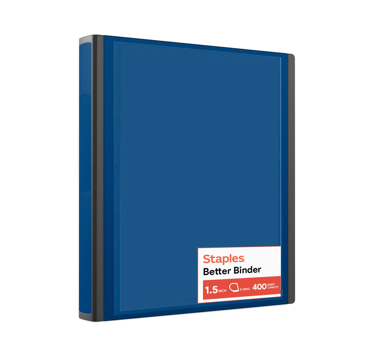 Staples Better Binder, 3 Inch D-Ring, Blue, Reinforced Rubber Spine