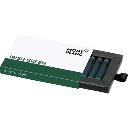 Montblanc Ink Cartridges Midnight Blue 105195 – Short International Standard Fountain Pen Refills in Blue-Black – 8 Pen Cartridges
