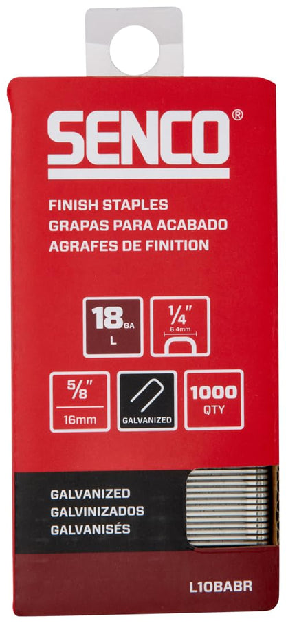 SENCO Collated Medium Wire Staples, Galvanized, 18 GA (L17BABR) 1,000 Box